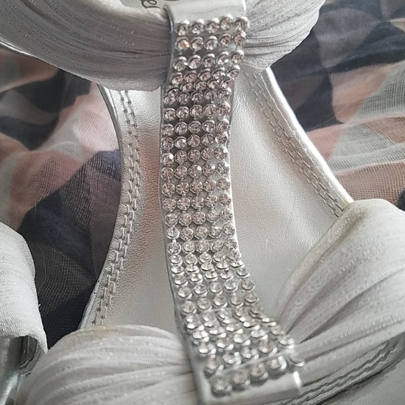 Rhinestone Silver Dress Heels - Picture 6 of 7